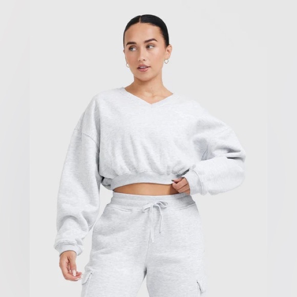 Oner Active Sweaters - Oner Active All Day Est 2020 Crop V-Neck Sweatshirt